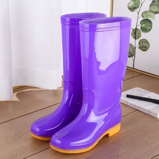 Qisiman Nouveau tube moyen Plus Velvet Boots de pluie Bottes de pluie Chaussures imperméables Chaussures en caoutchouc Overshoes Bottes d'eau Fomes Fashion Adulte Adulte Anti-Slip Bottes de pluie du tube Sky Bleu Mid-tube [Velvet gratuit] 37