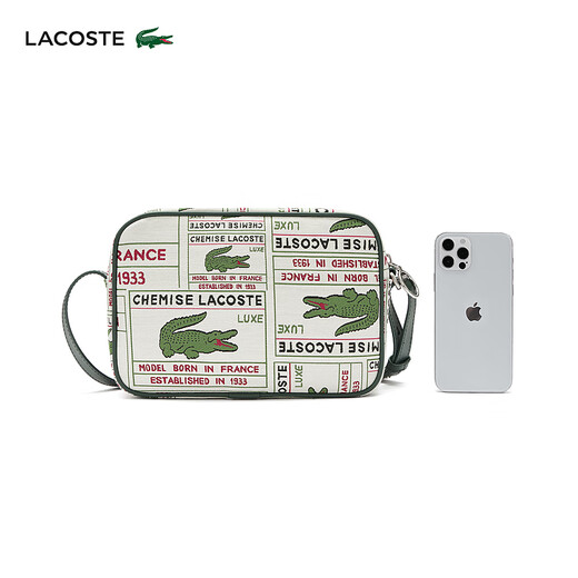 LACOSTE法国鳄鱼男女同款25春夏新款时尚印花单肩斜挎包|NU5009HK Q45/彩色鳄鱼