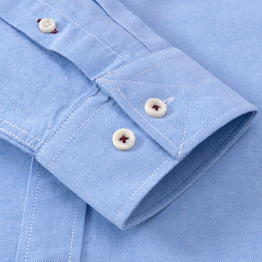 罗蒙（ROMON）纯棉牛津纺长袖衬衫男春秋中青年时尚职业工装衬衣1085灰色42