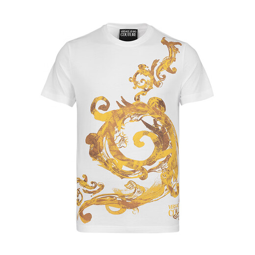 Versace Jeans Couture Luxury Men's Clothing Versace Versace Men's Men's Simple Round Neck T-shirt Sleeves courte 11979 Cadeau blanc 2xl