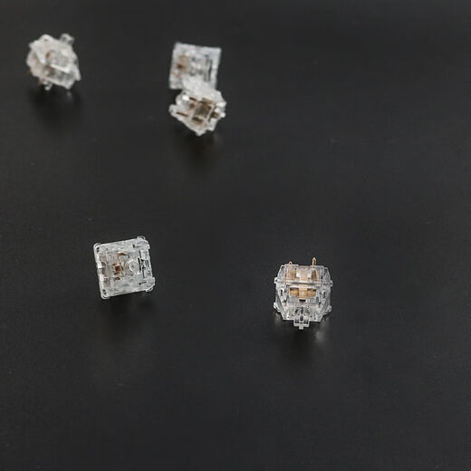 皎月轴全透明PC段落线性轴RGB热插拔客制化机械键盘DIY轴体 线性轴 90颗皎月轴罐装