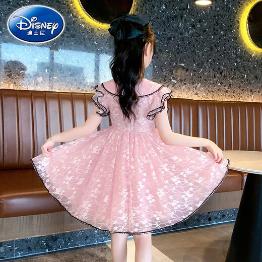 迪士尼（Disney）女童连衣裙儿童公主裙夏季小女孩衣服裙子夏天夏装2024新款童装女 2601粉色 140cm(140cm)