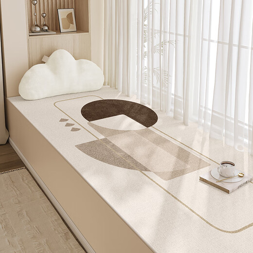 CLCEY2025 Baques de fenêtre de fenêtre de baie fenêtre de baie à la baie personnalisée Repliement pour chambre à coucher lavable Coussin de fenêtre Baie de fenêtre Repliement Été 2025 Luxury Luxury Quiet et paisible Xiyan-15932 50 [Protection environnementale sans odeur] 50cm * 120cm
