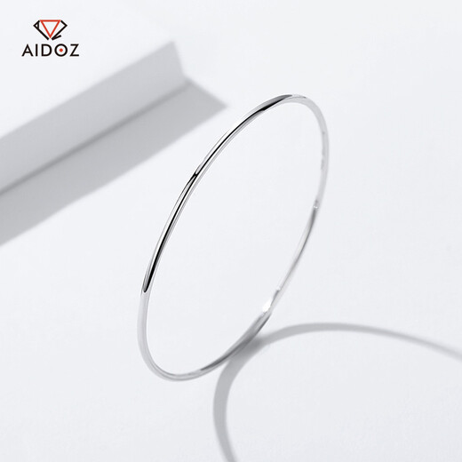 Aido Diamond Platinum Three Lives Three Worlds Bracelet Platinum pt950 Smooth Sand Surface Plain Ring Stacked Bracelet for Wife Smooth Surface Single 52mm Weight 5.0-5.2g