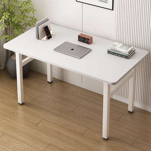 Jingcai computer desk desktop desk office study desk writing desk e-sports long table training table JDZ01 white 1 meter