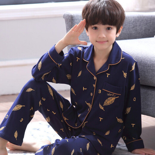 Jianfang Fat Boy Pyjamas Medium Large Children 12-15 Jahre alte lange Hosen Herbst und Winter Baumwolle Langarm Cartoon Boy Set 11165# gelber Hund XL Medium Kinder Version 170/120Jin [Jin gleich 0,5 kg]
