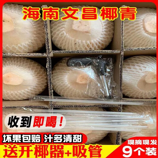 Selected large fruits, freshly picked Hainan coconut, green coconut, peeled pregnant women, goat fruit, water coconut, 4 pack