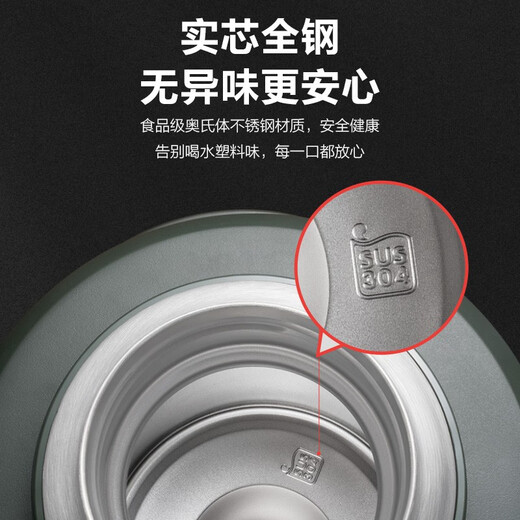 SUPOR Thermos Kettle 304 Stainless Steel Large Capacity Outdoor Travel Kettle Portable Thermos Bottle Sports Car Warm Kettle Olive Green 3L