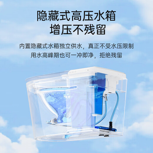 VOCO Toilettes intelligentes sans limite de pression d'eau Siphon Instant Hot Double Waterway Wajia Murale de salle de bain Rine arrière entièrement automatique Toilet 826S Version simple [Pas de nettoyage et de séchage] avec réservoir d'eau Rine murale / rangée arrière