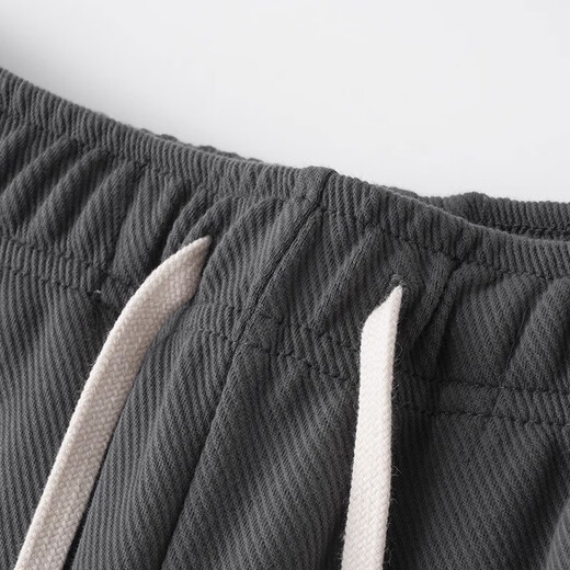 ROMON light luxury 350g twill guard loose autumn and winter drape sports casual trousers for men simple solid color drawstring elastic waist black straight S 165-100-120Jin Jin equals 0.5 kg