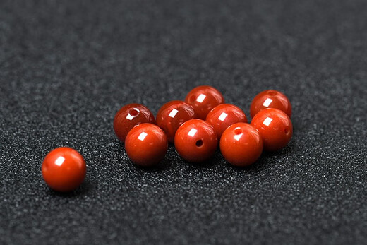 Zun cabinet 7A natural Sichuan Nanhong agate loose beads, flame red persimmon red agate beads, diy bracelets, cultural toys and accessories, preferred Nanhong 18mm one