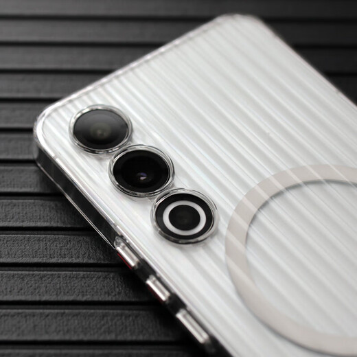 Bunolin Meizu 21 grating striped mobile phone case corrugated skin feeling matte magnetic protective case three-dimensional suitcase stripes full-inclusive lens fine hole translucent hard shell new style men and women white magnetic absorbing model [matte stripe shell]