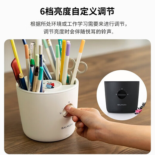 BALMUDA Sunlight LED Desk Lamp, Natural Lighting, No Flicker, No Shadow, No Shadow in the Field of View, Eye Protection Study Lamp, Student Office, Bedroom, Study Reading Lamp, Chinese Valentine's Day Gift, Black L01D-BK