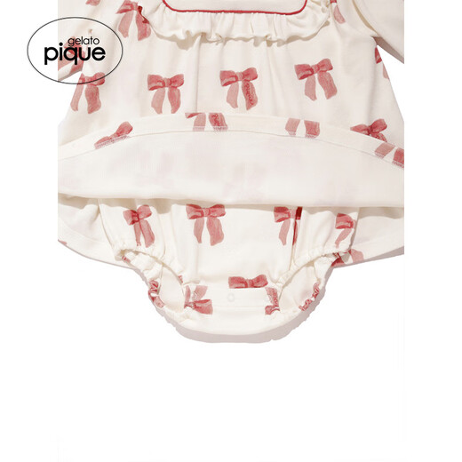 Gelatopique baby pajamas doll collar bow one-piece romper PBCO245455 ivory white 80cm
