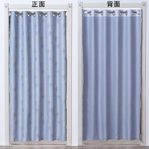 Door leaf, door curtain, fabric door curtain, partition curtain, no punching, bedroom, living room, kitchen, anti-oil smoke curtain, fitting room, blackout curtain, household air conditioning curtain, peony coffee color, width 120, height 180cm (suitable for doors 60-80cm wide)