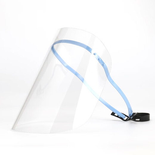 Transparent protective visor, double-sided anti-fog, anti-oil fume mask, anti-splash, anti-scald, set of blue frames