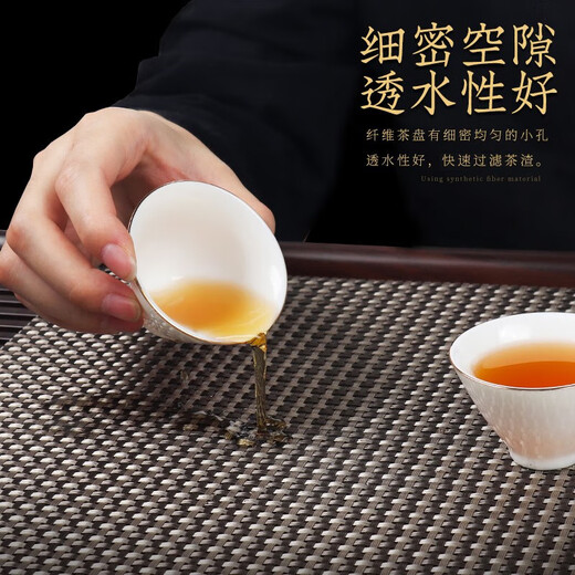 Tingda tea mat, tea set accessories, new Chinese tea towel, tea tablecloth, teapot mat, tea table mat, special mat for tea table, stylish yellow tea mat, large size 30*45cm, can be cut freely