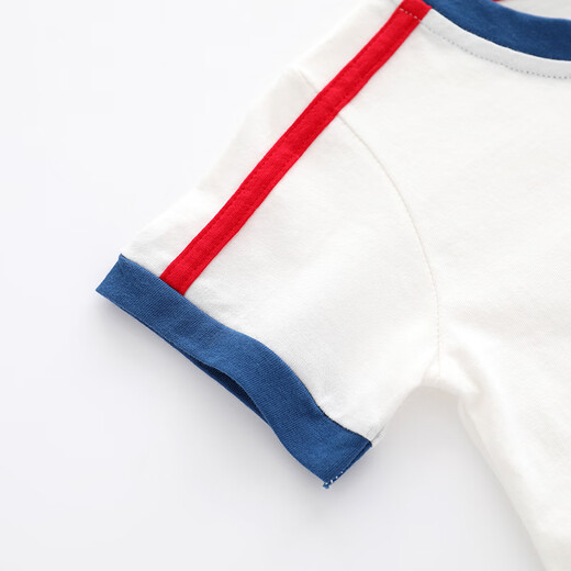 Didi Bear Diary (didixiongriji) traje de manga corta para bebés ropa para niños de verano ropa de algodón puro camiseta chicas pantalones cortos delgados ropa de verano estilo universitario traje de manga corta tsinghua 90 cm (24 m)