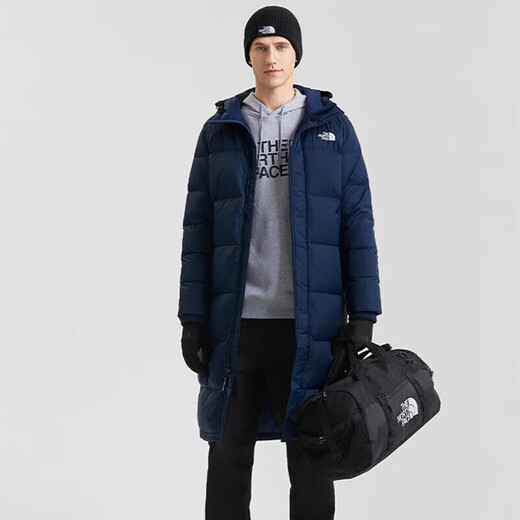 The North Face North Down Jacket Men's and Women's Outdoor 550 Puff Mid-Length Down Jacket 81P7 8K2/Blue XL