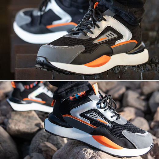 劳保鞋男士2025轻便钢包头防砸防刺穿防滑耐磨四季透气安全工作鞋 811黑色(防砸防刺穿绝缘） 40