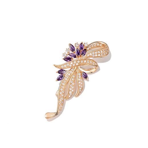 Qlady flower corsage brooch, high-end women's light luxury suit, anti-exposure pin, scarf buckle, accessories, birthday gift