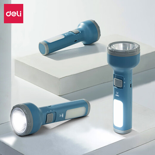 LED dual lighting rechargeable flashlight USB rechargeable blue flashlight 3663A