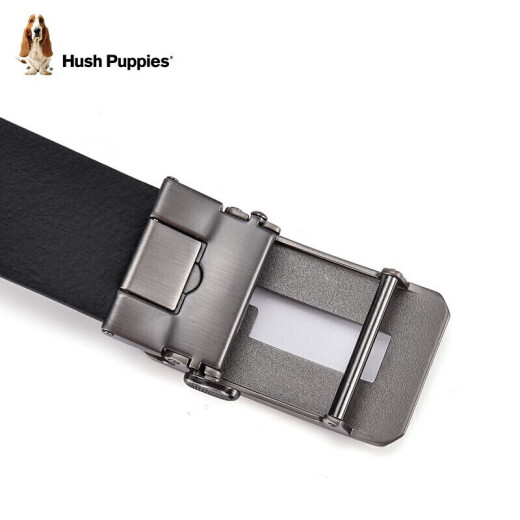 HushPuppies belt men's leather belt men's automatic buckle business pants belt gift box black 120cm