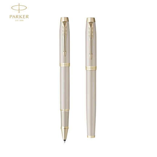 Stylo à bille PARKER Stylo gel Cadeau haut de gamme Ensemble étudiant Cadeau d'affaires Gravure personnalisée Cadeau d'anniversaire pour hommes et femmes Cadeau de remise de diplôme Papeterie Stylo signature Stylo d'écriture lisse Nouveau stylo à bille en métal doré coloré IM