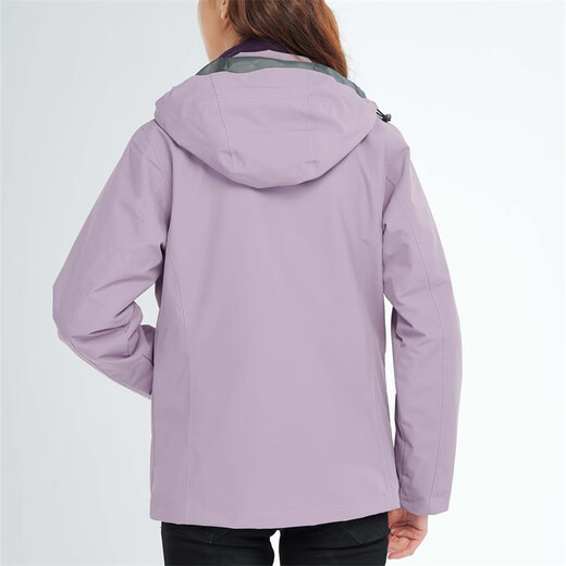 Chaqueta Simboo para hombres, pelaje de tres en uno a prueba de viento y tibio con alpinismo de terciopelo y esquí al aire libre 12805 Purple-Women S