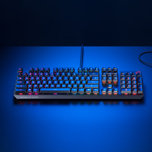 ROG Ranger RX PBT version mechanical keyboard wired gaming keyboard optical trigger mechanical blue axis RGB backlight keyboard waterproof and dustproof keyboard 104 keys black RX optical axis