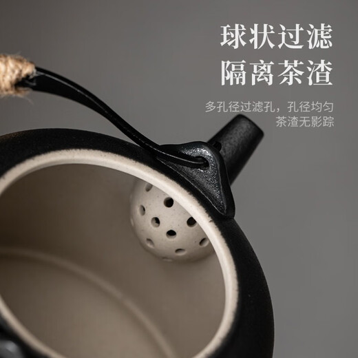 SUSHI CERAMICS Ti Liang Kung Fu Tea Set Retro Coarse Pottery Shanwenshui Painting Ceramic Teapot 350ml
