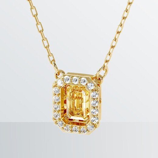 Swarovski MILLENIA Sugar Cube Necklace Women's Beating Heart Clavicle Chain Gift for Girls Guangzhou Bonded Warehouse 5598421