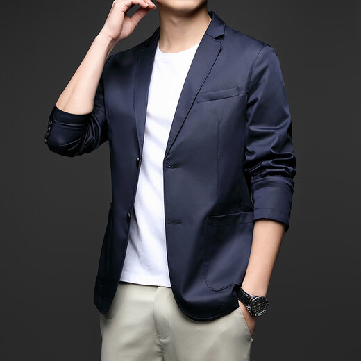 MAGIOPY luxury high-end brand men's fashion casual suit men's spring and autumn new Korean version slim fit versatile suit khaki M 170 115-130Jin Jin equals 0.5 kg