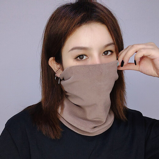 美伦玫新款秋冬季围脖女士百搭加厚保暖套头脖套户外骑行防寒护颈面罩男 3889白色 均码