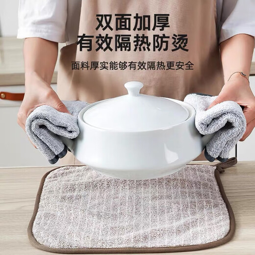 Quezhixian kitchen rags, household non-stick oil-absorbent towels, lint-free tablecloths, household supplies, cleaning dishcloths, new upgrade - thickened mixed colors, 6 pieces, 25*25cm