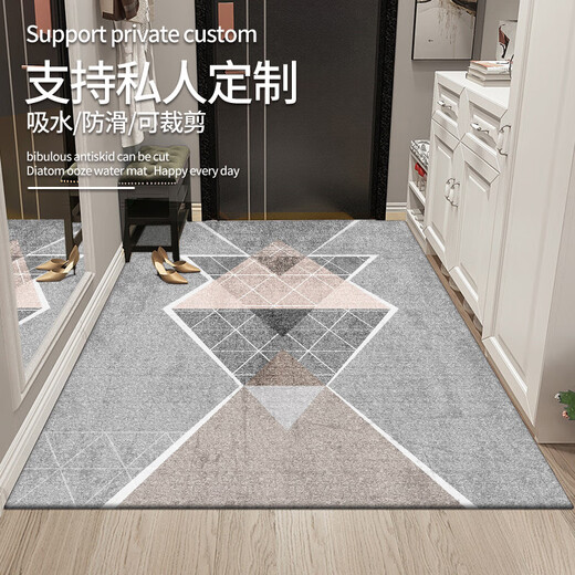Gudie entrance door floor mat, door mat, no-care, stain-resistant, no-wash doorway, water-absorbent, non-slip, household cuttable XZ-340 100*160cm thickened/cuttable