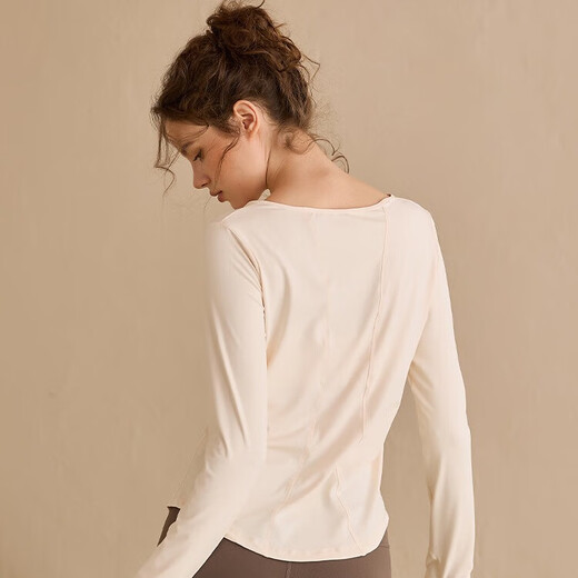 DADDECT yoga wear long-sleeved T-shirt for women 2025 autumn and winter new quick-drying fitness wear sports Pilates running blouse top blue L (recommended 120-140Jin Jin equals 0.5 kg)