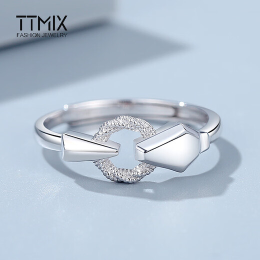 TTMIX live platinum ring for women pt950 platinum zodiac snake ring adjustable 3.7-3.9g