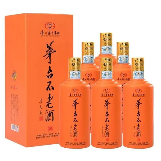 茅台不老酒 茅台 贵州茅台不老酒系列 53度配制酒 新老款随机发货送礼 53度 500mL 6瓶 茅台不老酒博黄