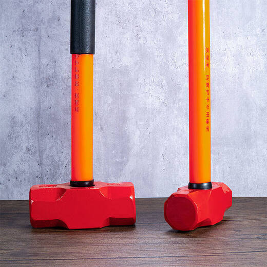 Xiangjile large octagonal hammer, big hammer, 2 pounds, 3 pounds, 6 pounds, 7 pounds, 8 pounds, 12 pounds, 14 pounds, hammer, heavy hammer for smashing the wall, about 6 pounds, octagonal hammer with handle, about 5.3 Jin with handle, Jin is equal to 0.5 kilograms