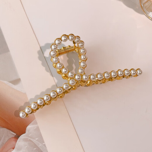 Idel's metal hairpin for the back of the head, bathing clip, hair clip, women's imitation pearl shark clip, Japanese hair ponytail clip, starry hair clip C4X302-G222