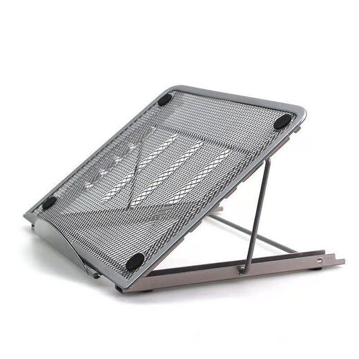 Adjustable laptop stand Metal mesh tablet stand Portable foldable desktop stand blue