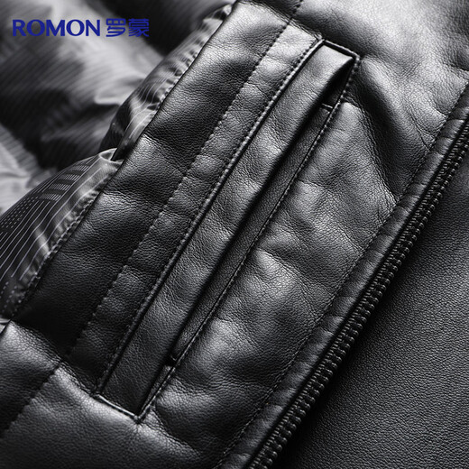 Luo Meng removable inner liner leather jacket men's velvet thickened winter leather jacket young and middle-aged casual dad jacket