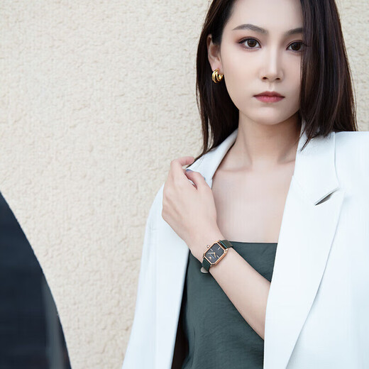 安普里奥·阿玛尼（Emporio Armani）阿玛尼手表女士皮带钢带简约复古满天星欧美腕表同价618送女友 小绿表奢宠礼盒-AR11149