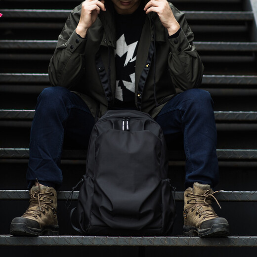 HK mochila para hombres bolsas de viaje para hombres bolsas de viaje para hombres bolsas portátiles de laptop estudiantes universitarios de secundaria mochila casual modelo cool negro