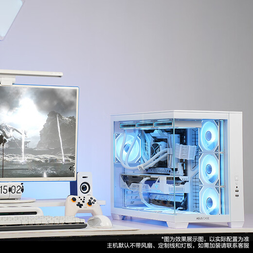 ASUS family bucket AMD R7 9800X3D/RTX5080 pure white complete machine assembly computer e-sports game console DIY Neptune Fubuki learning computer complete machine three R7 9800X3D+RTX5070Ti