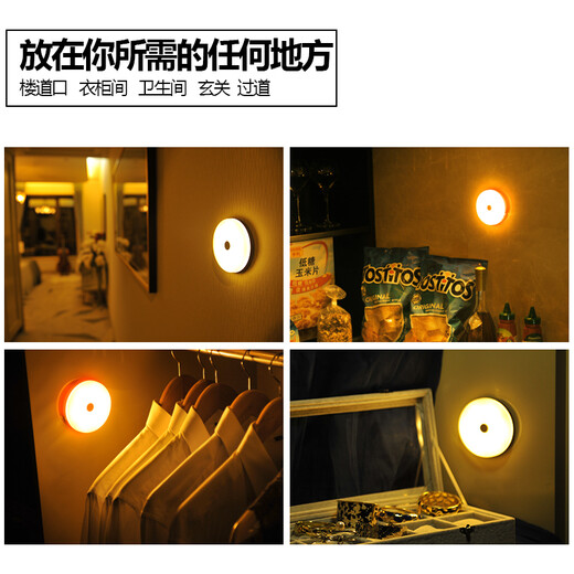 Ziyu Rechargeable Wall Lamp LED Induction Night Light Smart Charging Night Light Human Body Sensing Corridor Corridor Bathroom Human Body Sensing White Light
