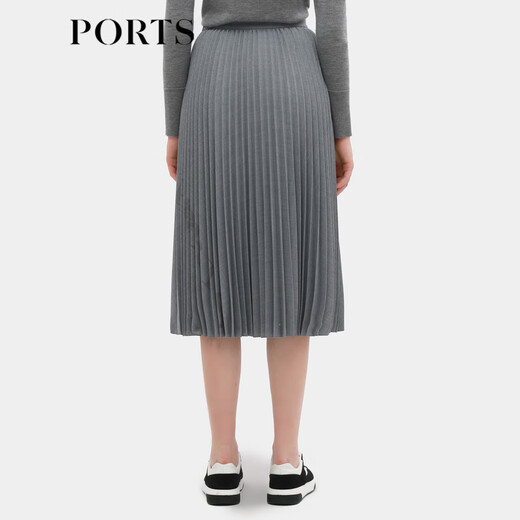 PORTS women's new autumn and winter skirt LL9S008NWF013 gray M (6)