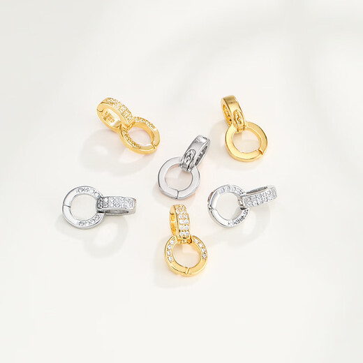 DL 1998 universal buckle head 18k gold K gold pearl buckle pendant buckle necklace jewelry buckle connecting buckle DI HJ2119 gold color