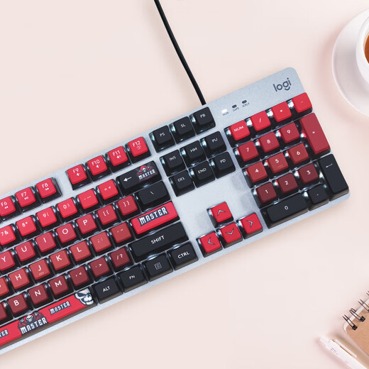 
Logitech K845 mechanical keyboard Wired keyboard Office full-size keyboard E-sports game luminous keyboard Chicken-eating keyboard Diy keycap Valentine's Day gift K845[Master]-Qingxie